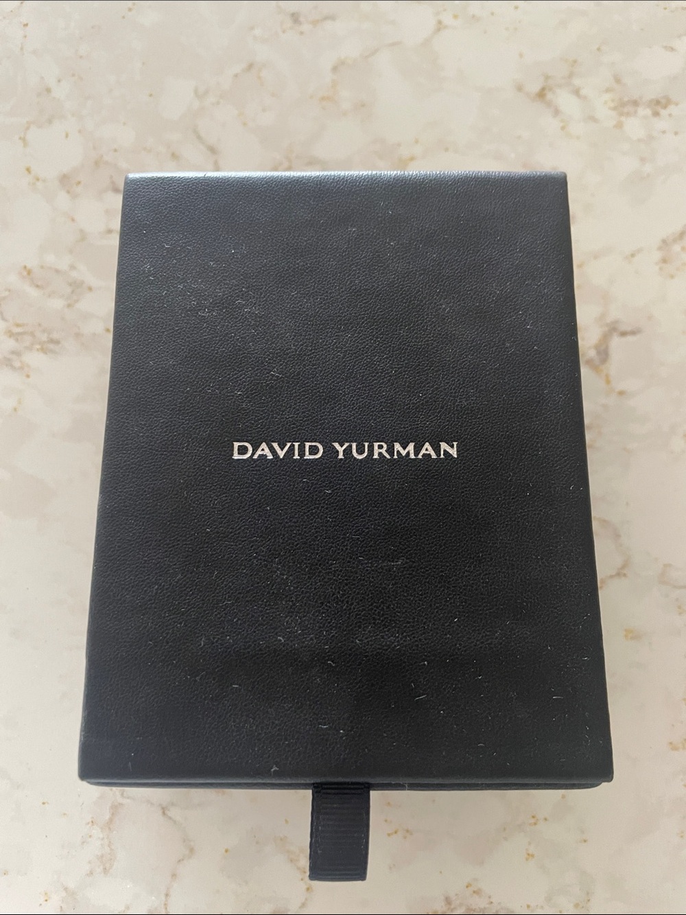 David Yurman Black and Silver Logo Jewelry Box